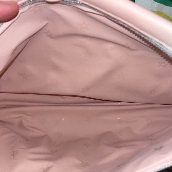 NWOT Dior Blush Pink Faux Leather Makeup Bag Cosmetic Case W Embroidered Beading - Picture 7 of 9